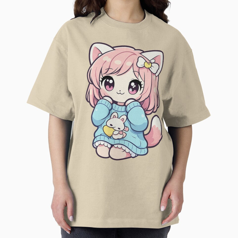 Kawaii cat girl by Prasakro T-Shirts, Hoodie, Sweatshirt | BlankRebels.com (Image 2)