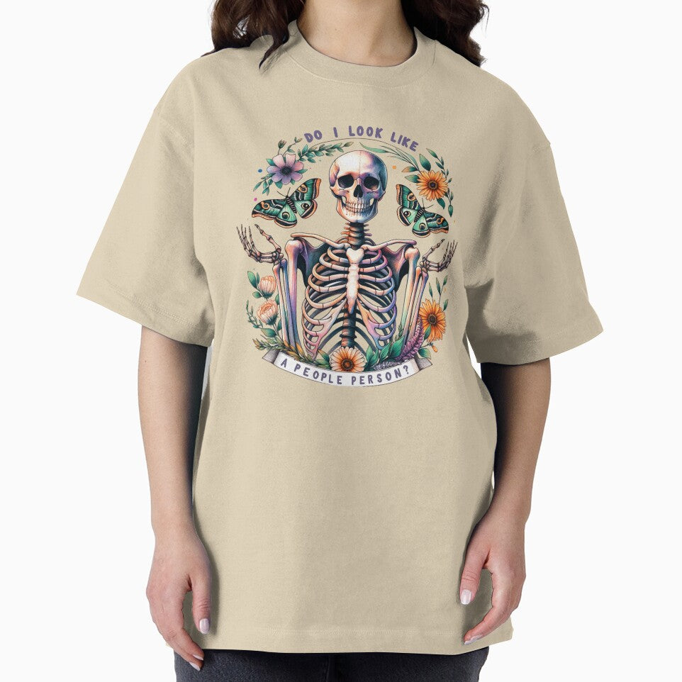 Cottagecore Skeleton - Do I Look Like A People Person? by Bearbones81 T-Shirts, Hoodie, Sweatshirt (Image 2)