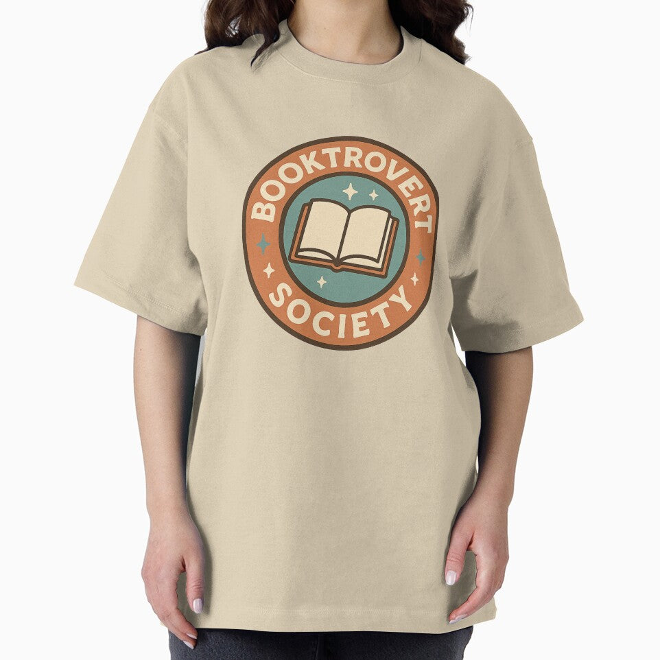 Booktrovert Society – Retro Book Lover Badge Design by FandomFunStudio T-Shirts, Hoodie, Sweatshirt (Image 2)