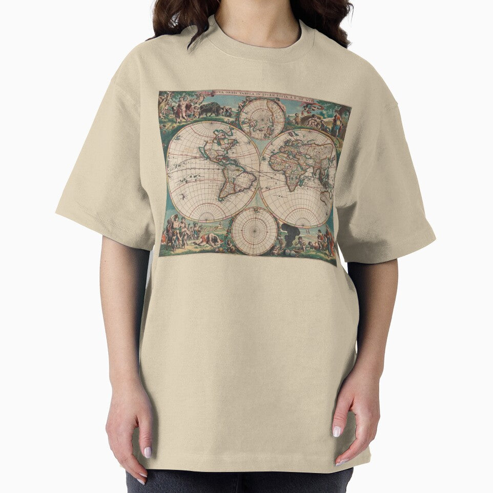 An Old Map of the World // 1670 Amsterdam by Gothicrelics T-Shirts, Hoodie, Sweatshirt | BlankRebels.com (Image 2)