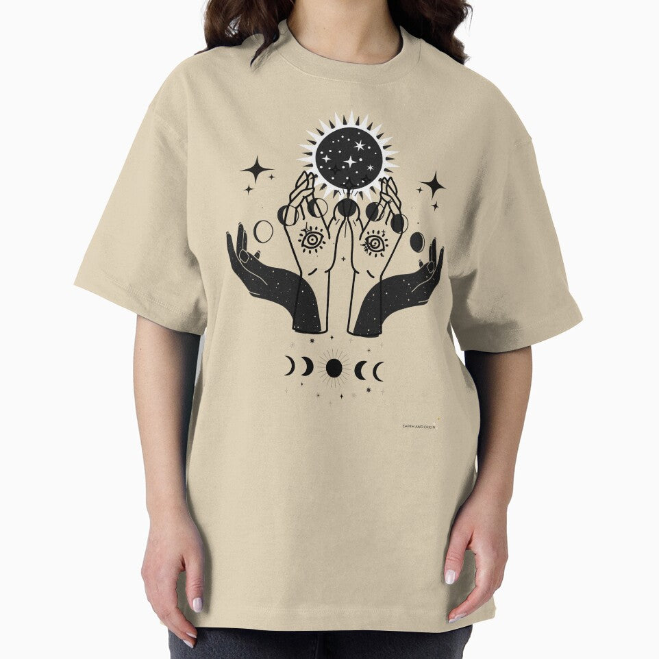 Sun Moon Phase Hands Create by earthandorigin T-Shirts, Hoodie, Sweatshirt | BlankRebels.com (Image 2)