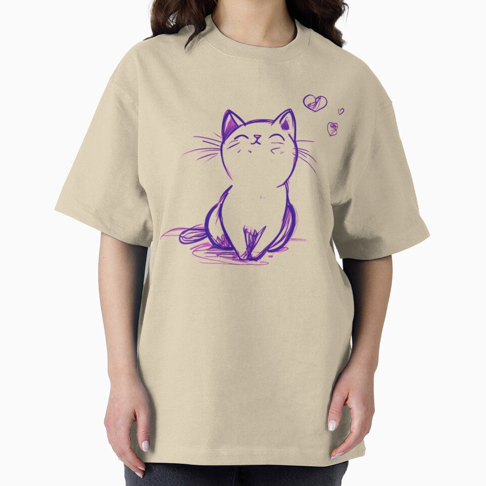 Purple Love Cute Kitty Draw by RetroNeon T-Shirts, Hoodie, Sweatshirt | BlankRebels.com (Image 2)