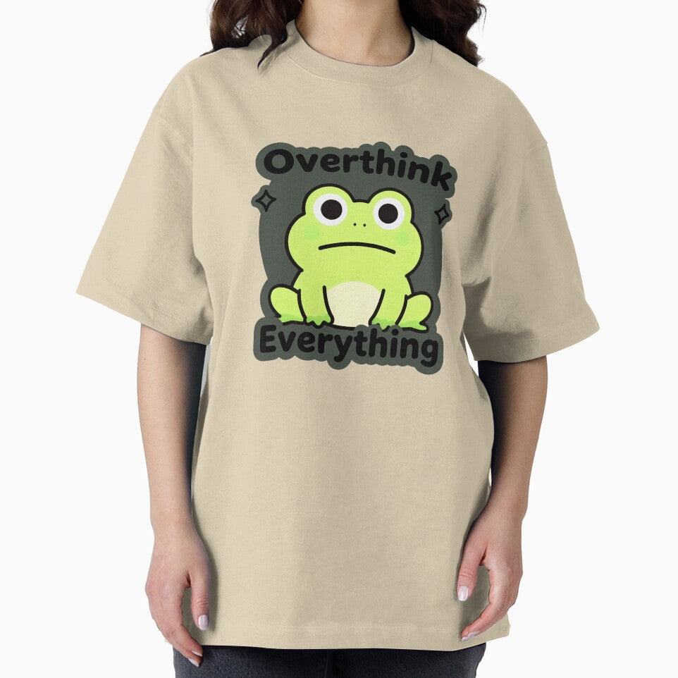 Overthinking Frog – Funny Anxiety Meme Cute Frog by AnimalAirtistry T-Shirts, Hoodie, Sweatshirt | BlankRebels.com (Image 2)