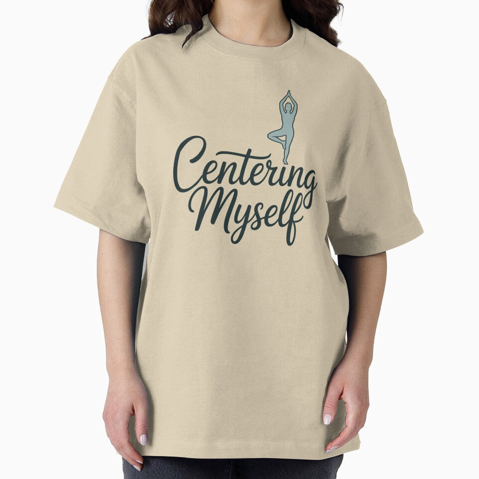 Minimalist Centering Myself Yoga Tree Pose Lover Gift by chattsuede T-Shirts, Hoodie, Sweatshirt | BlankRebels.com (Image 2)