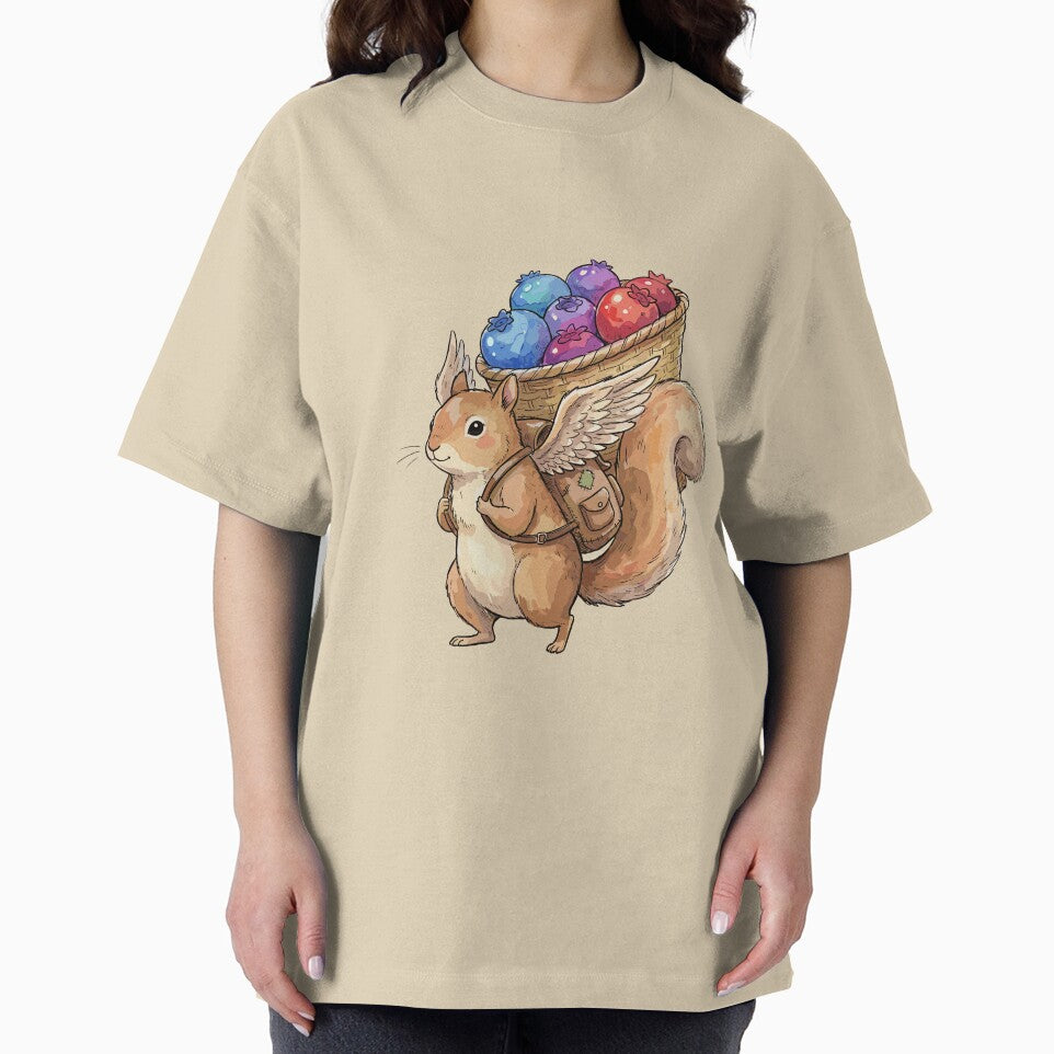 Magical Cottagecore: Berry-Picking Squirrel Sprite by bapupa T-Shirts, Hoodie, Sweatshirt | BlankRebels.com (Image 2)