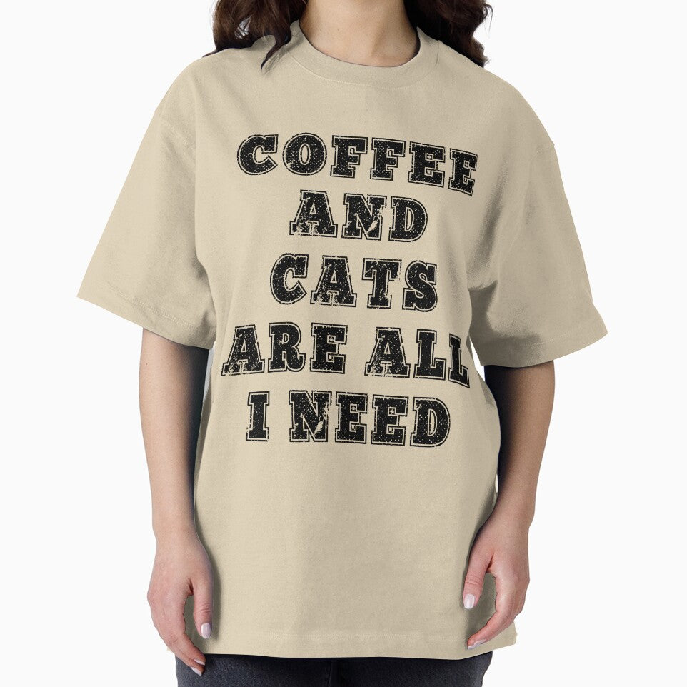 Coffee and Cats are All I Need Funny Quote by AMSonArt T-Shirts, Hoodie, Sweatshirt | BlankRebels.com (Image 2)