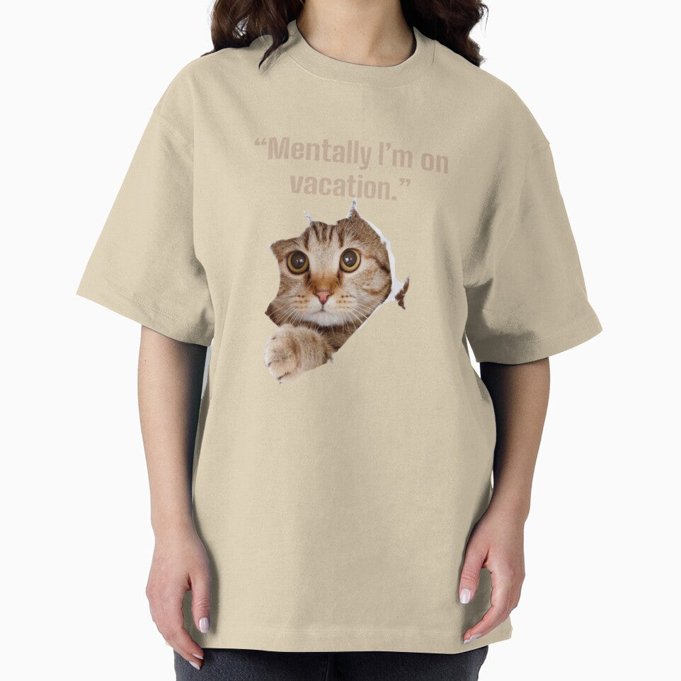 Mentally I'm on Vacation - Funny Quote for Overthinkers and Daydreamers by Pixel-Thread12 T-Shirts, Hoodie,... (Image 2)