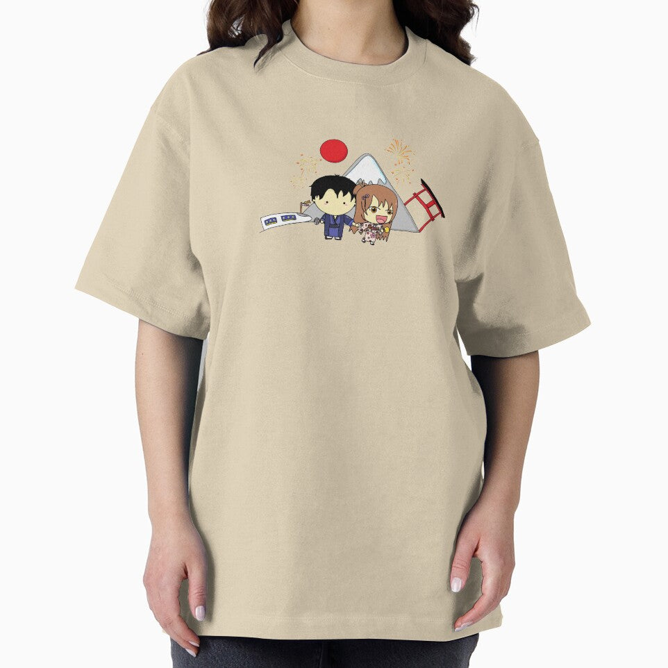 Cute Cartoon Anime Couple Goes To Japan by DTEH T-Shirts, Hoodie, Sweatshirt | BlankRebels.com (Image 2)