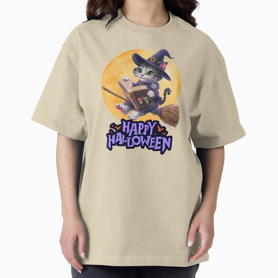 Cat Halloween Moon by Playful Strokes pom@pom T-Shirts, Hoodie, Sweatshirt | BlankRebels.com (Image 2)