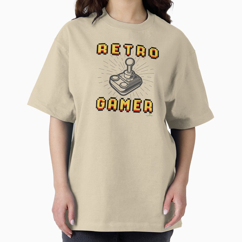 Retro Gamer With Joystick Sticker T-Shirt 01 by OuterShellUK Hoodie, Sweatshirt | BlankRebels.com (Image 2)