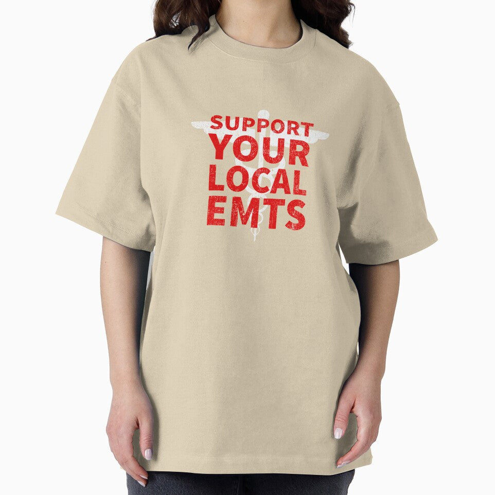 Support Your Local EMTS EMS Paramedic COVID 19 DISTRESSED VERSION by Dan Brady T-Shirts, Hoodie, Sweatshirt (Image 2)