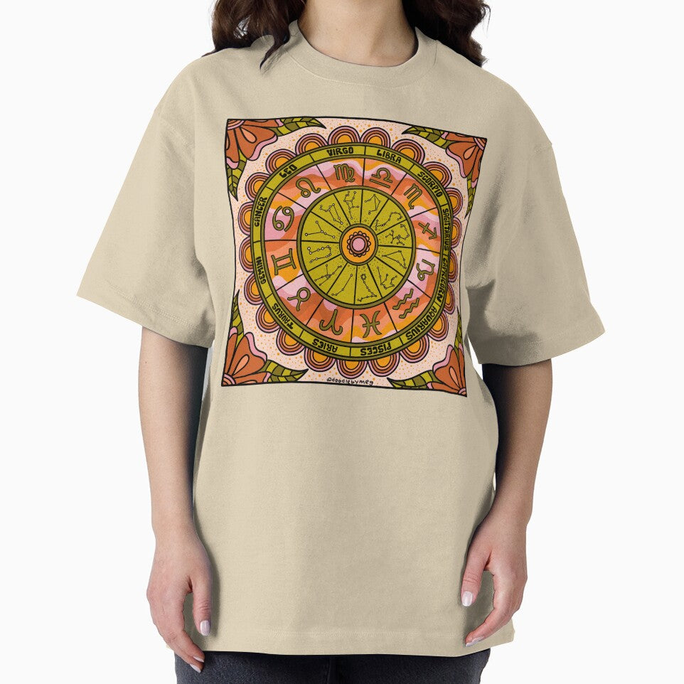 Retro Zodiac Wheel by doodlebymeg T-Shirts, Hoodie, Sweatshirt | BlankRebels.com (Image 2)