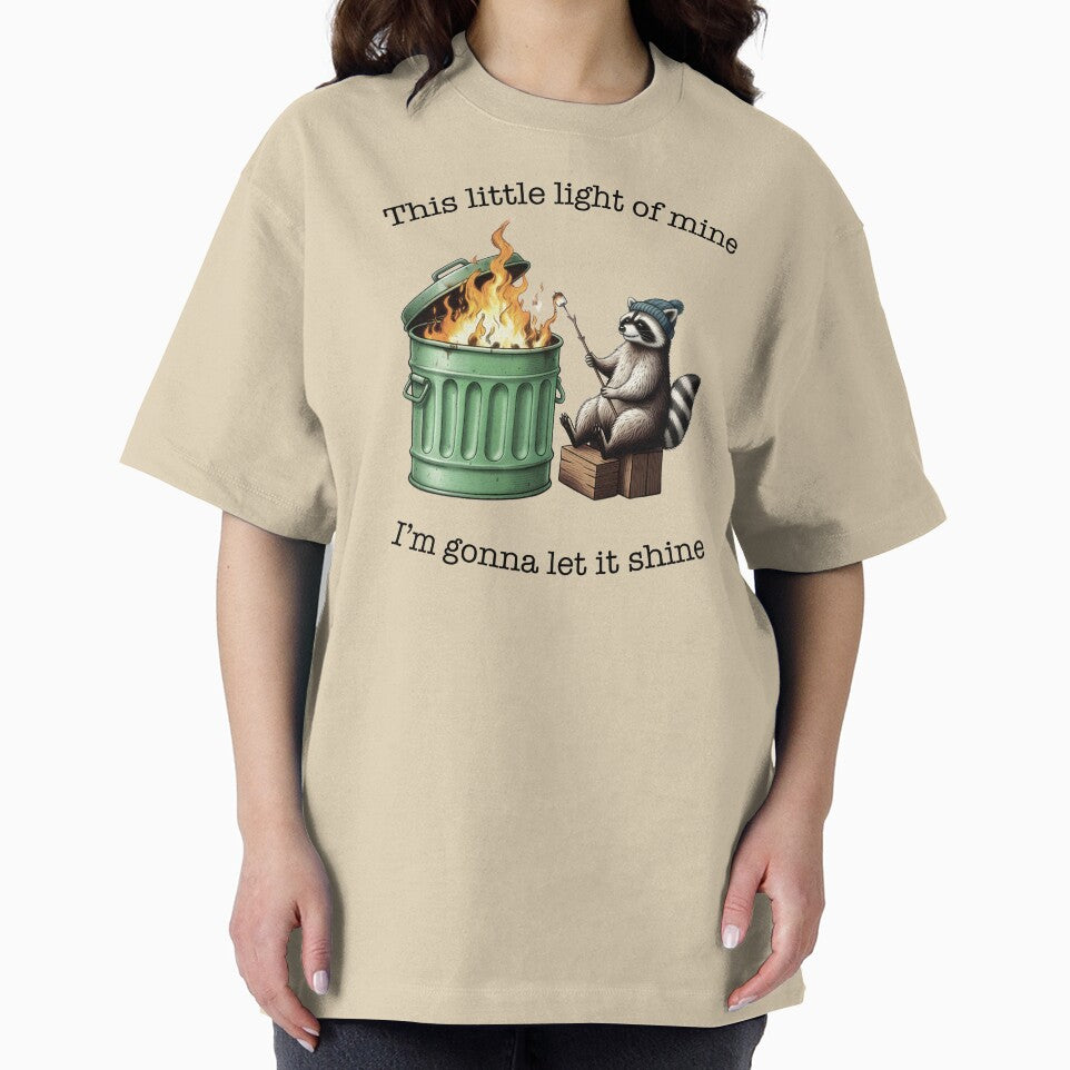 Funny Raccoon Tee Parody Shirt Unhinged Shirts Dumpster Fire Raccoon Gifts Mental Health T shirt by LessIsLoud... (Image 2)