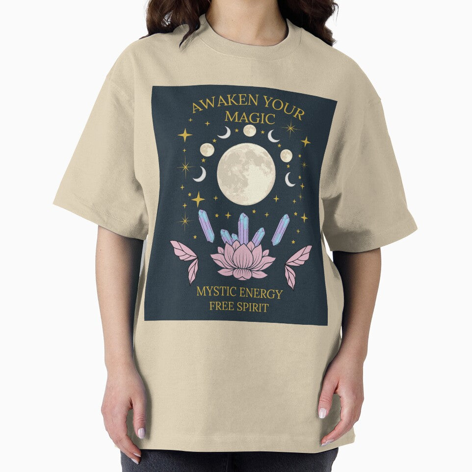 Awaken Your Magic – Mystic Energy Free Spirit Boho Moon Lotus Design by SBrushbox T-Shirts, Hoodie, Sweatshirt (Image 2)