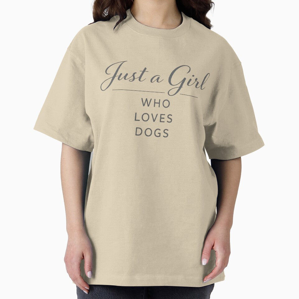 Just a Girl Who Loves Dogs – Dog Mom Shirt – Minimal Aesthetic – Graphic Tee by PawMuse Studio Hoodie, Sweatshirt (Image 2)