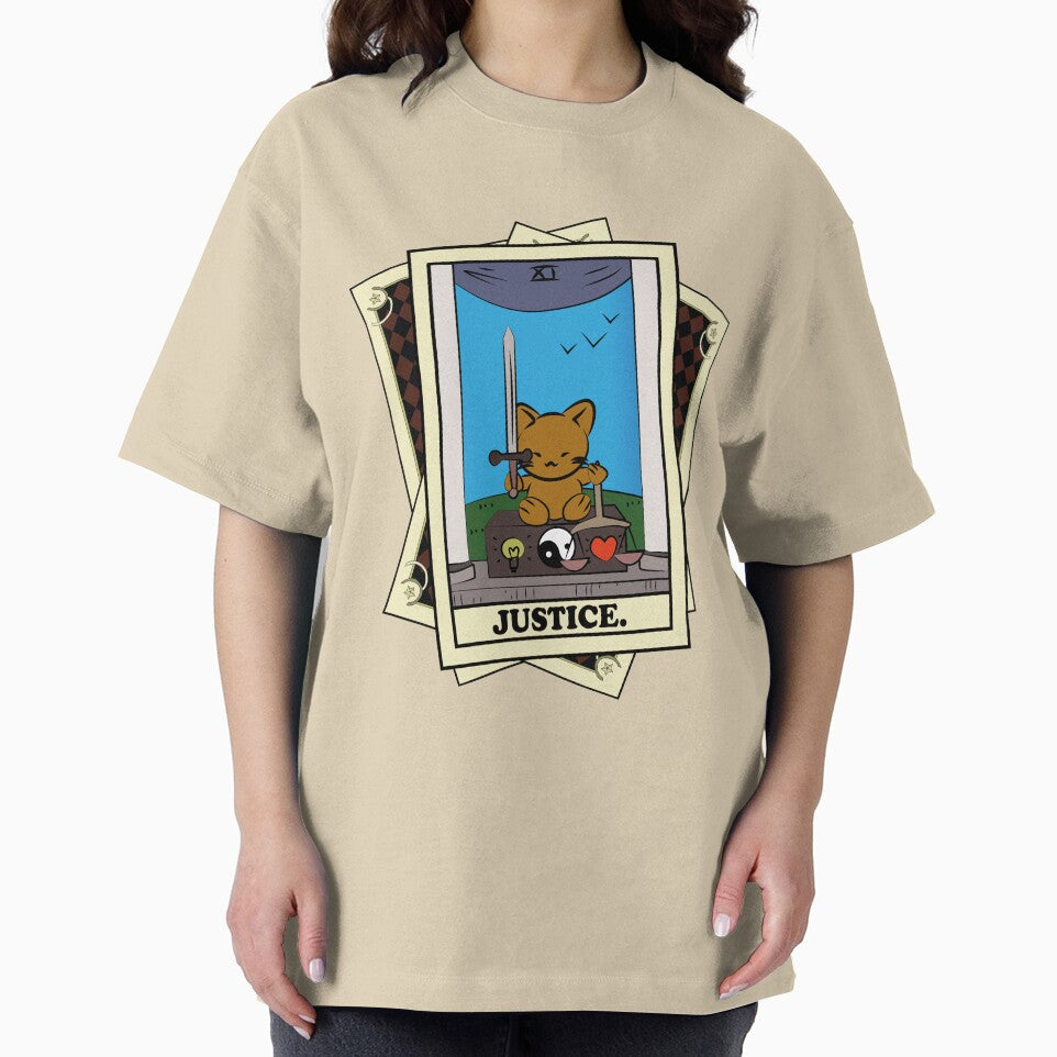 TAROT CARDS DECK | JUSTICE. | FORTUNE CAT by FalconLifeStore T-Shirts, Hoodie, Sweatshirt | BlankRebels.com (Image 2)