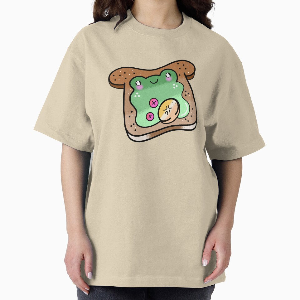 Cute adorable Kawaii froggy bread cartoon by Quacktails T-Shirts, Hoodie, Sweatshirt | BlankRebels.com (Image 2)