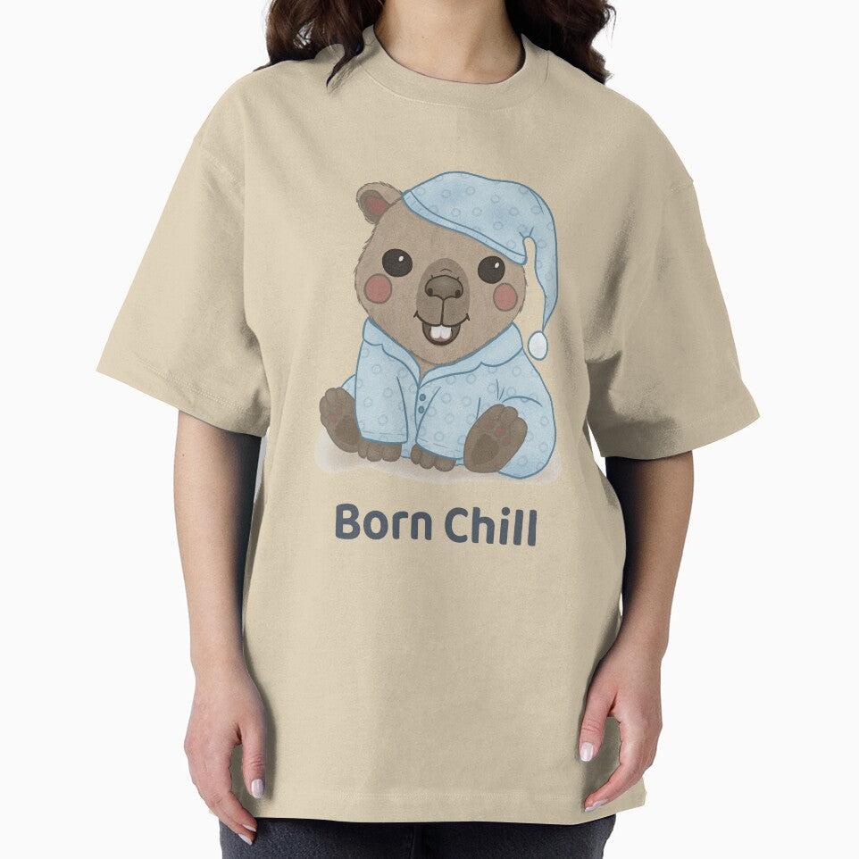 Born Chill Baby Capybara Wearing Pyjamas by Brightful Creations T-Shirts, Hoodie, Sweatshirt | BlankRebels.com (Image 2)