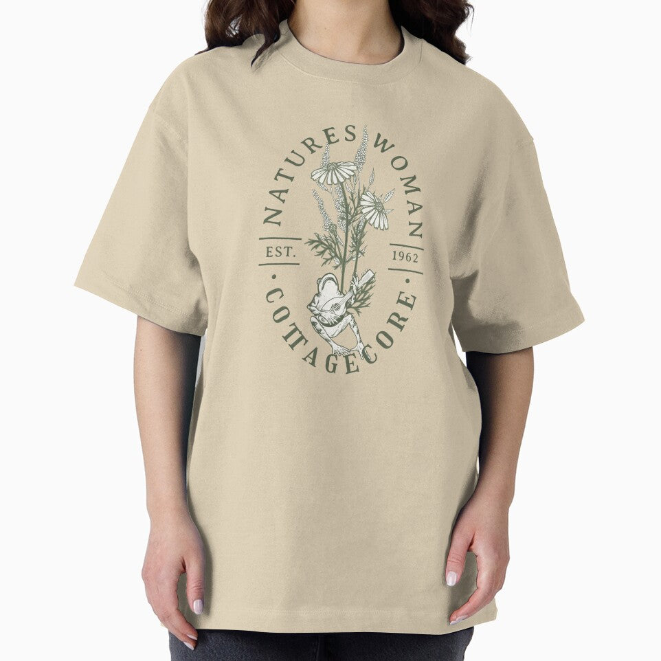 60th Birthday cottagecore gift for her. Cottage core aesthetics with frog and floral print design. Modern old... (Image 2)