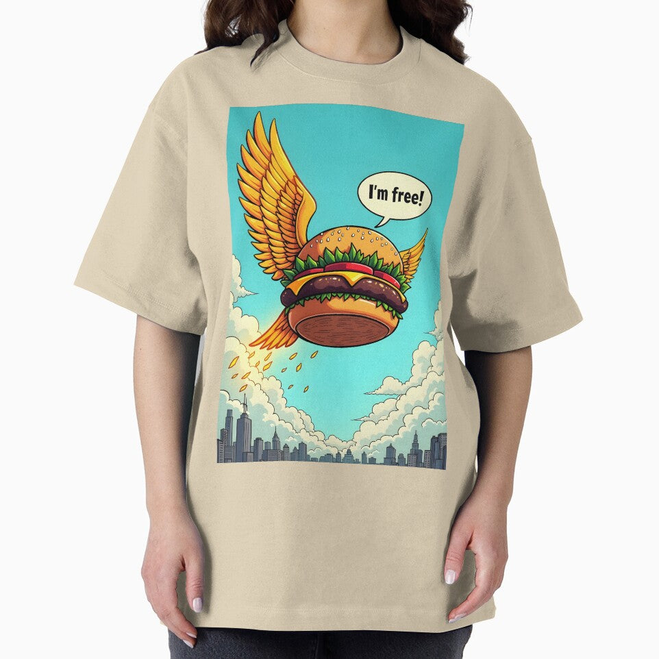 Flying Burger Art: Whimsical Designs of Burgers with Wings by WAUZ T-Shirts, Hoodie, Sweatshirt | BlankRebels.com (Image 2)