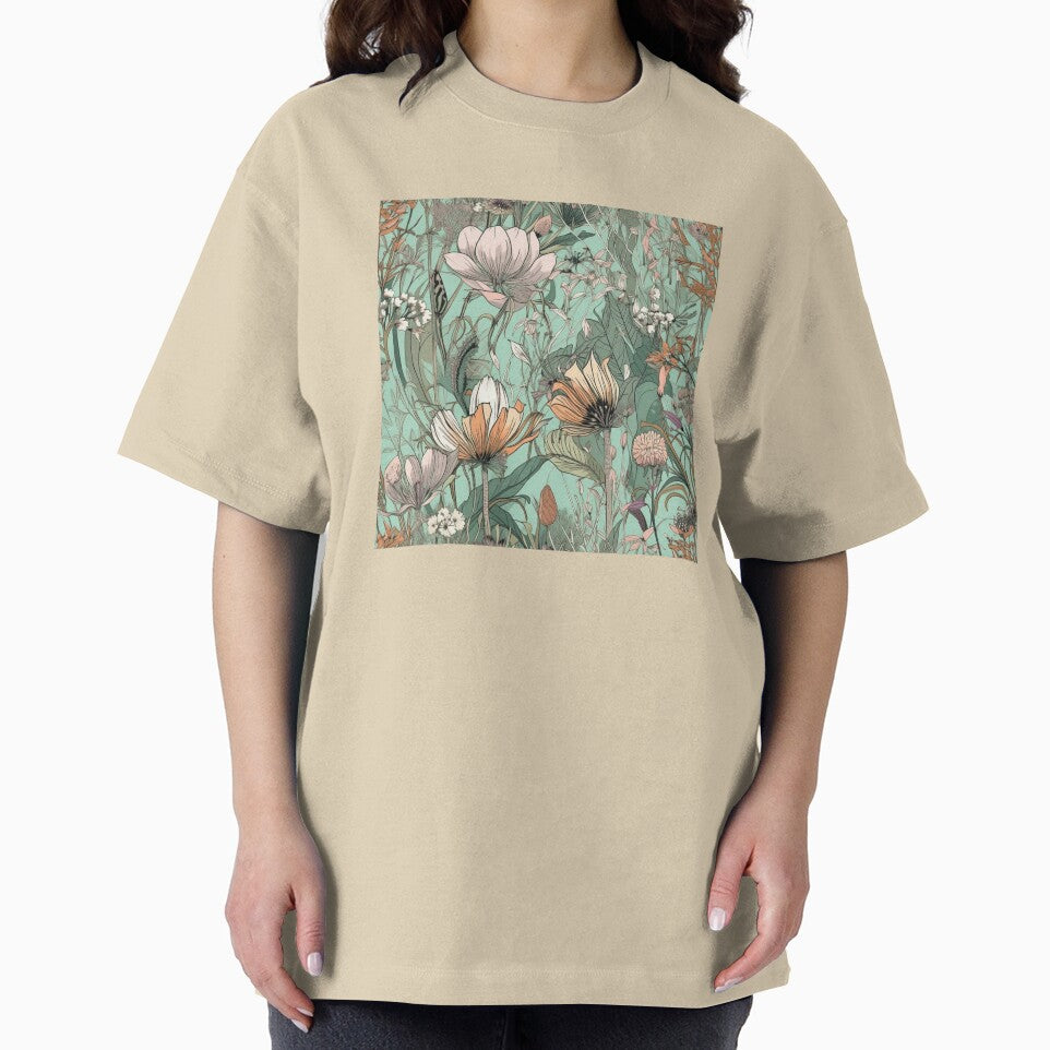 Pretty Spring Flower Garden as illustrated wildflowers in the Early Summer Bloom by EmilyFNM3D T-Shirts,... (Image 2)