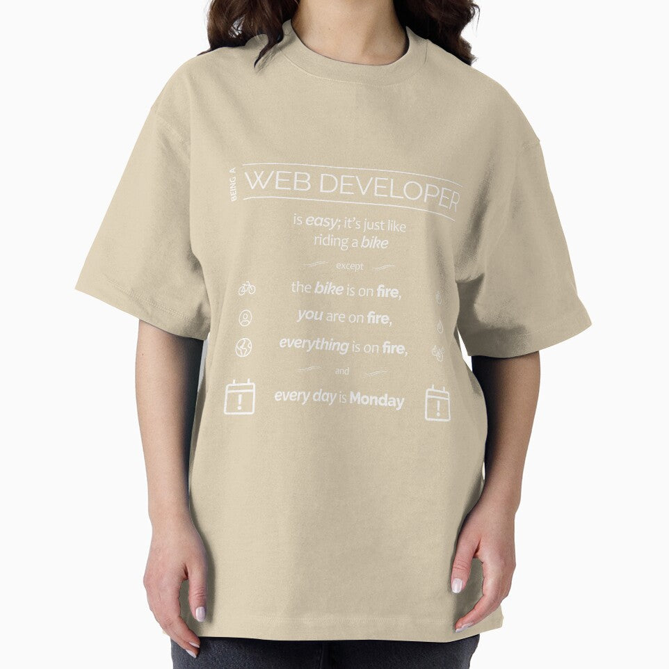Being a Web Developer is easy; it's like riding a bike by Koohiisan T-Shirts, Hoodie, Sweatshirt | BlankRebels.com (Image 2)