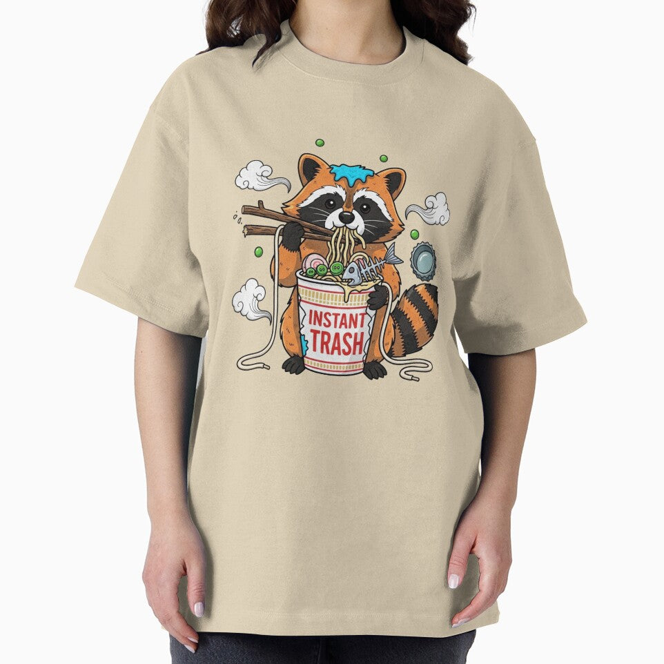Instant Trash - Funny Raccoon Ramen Noodle T-Shirt by Atlasera Studio Hoodie, Sweatshirt | BlankRebels.com (Image 2)