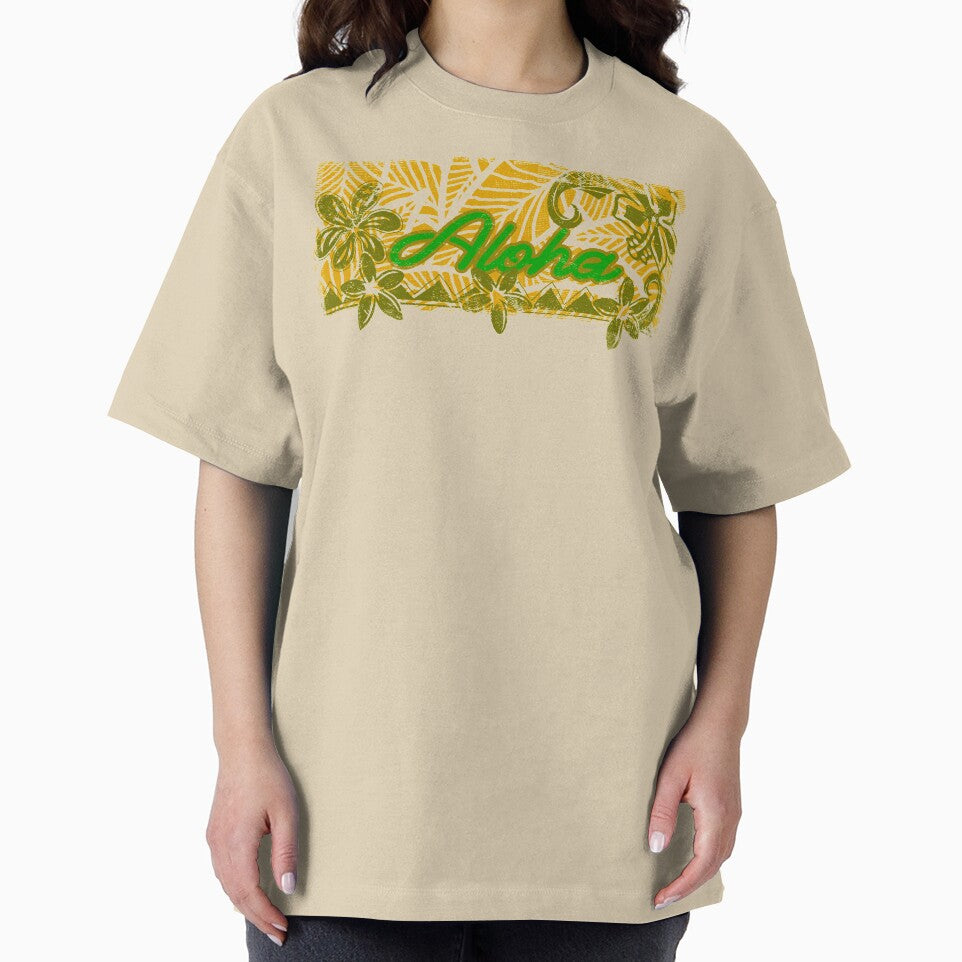 Vintage Distressed Ink Aloha Yellow Floral Banner by sunnthreads T-Shirts, Hoodie, Sweatshirt | BlankRebels.com (Image 2)