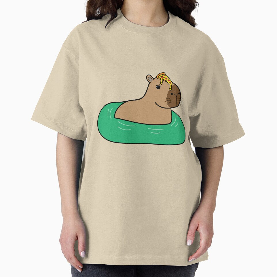 Kawaii Pizza Capybara by SunMoonMilk T-Shirts, Hoodie, Sweatshirt | BlankRebels.com (Image 2)