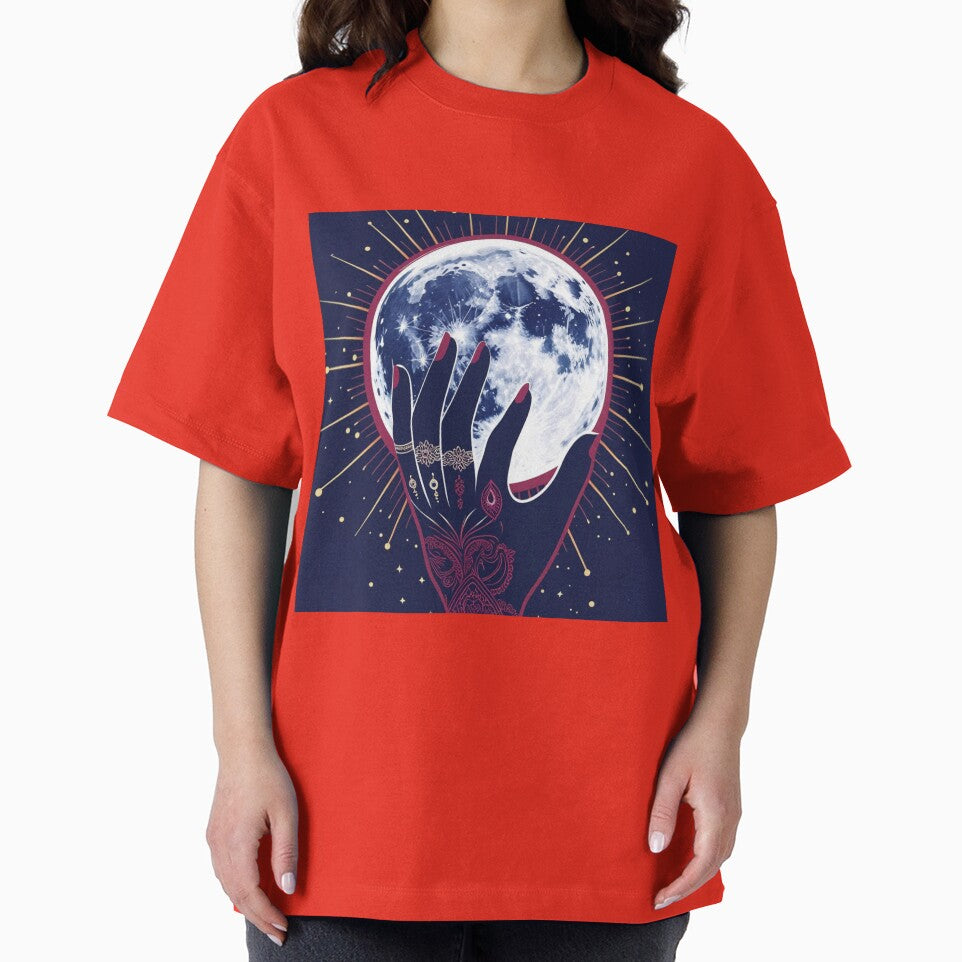 Touch the Moon – Mystical Hand with Henna & Lunar Glow by Her Amulet T-Shirts, Hoodie, Sweatshirt | BlankRebels.com (Image 2)