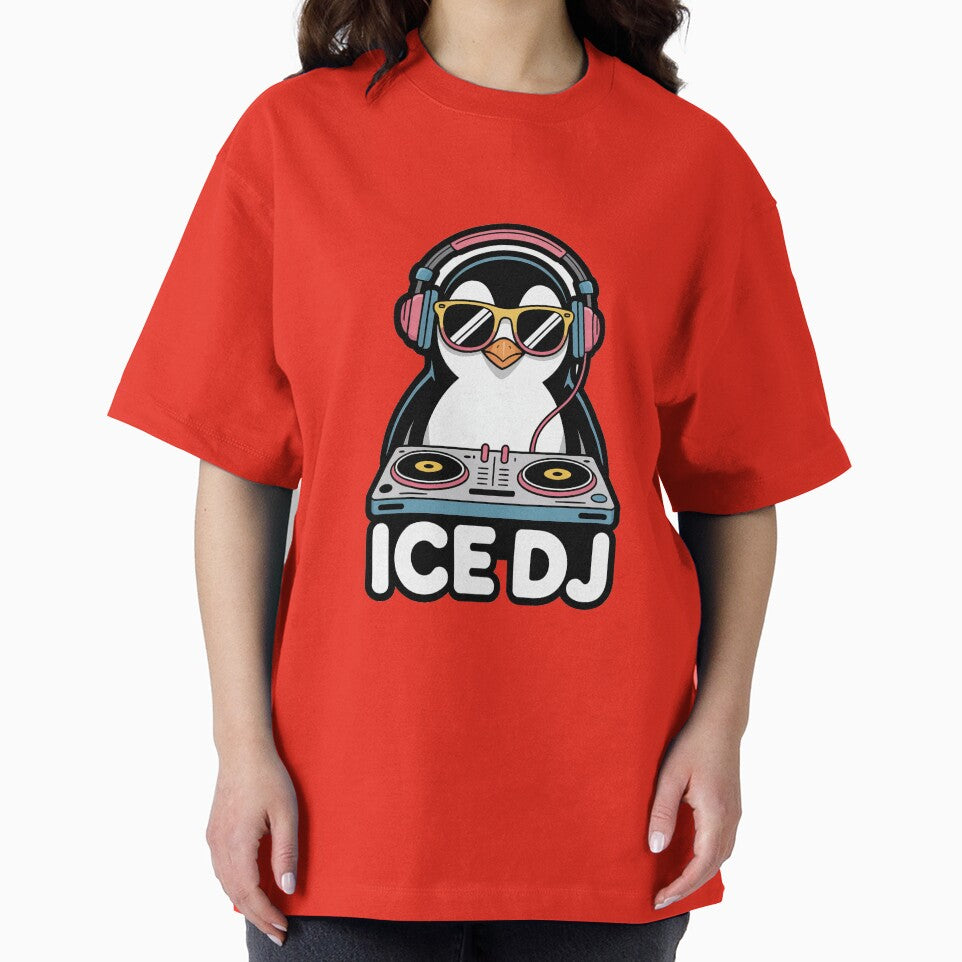 Ice DJ Penguin With Headphones Turntable Sticker by The Wise Fortress T-Shirts, Hoodie, Sweatshirt (Image 2)