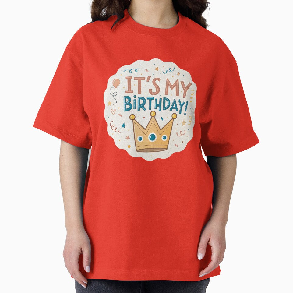 It’s My Birthday – Cute Crown Birthday Typography Design | Fun Birthday Celebration Art by A1MarketDesigne... (Image 2)