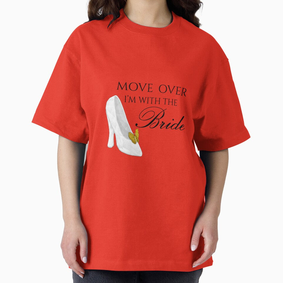 Wedding Season Hen Party Trip Bride Squad -  Move Over Im With the BRIDE  - Fuchsia by talgursmusthave... (Image 2)