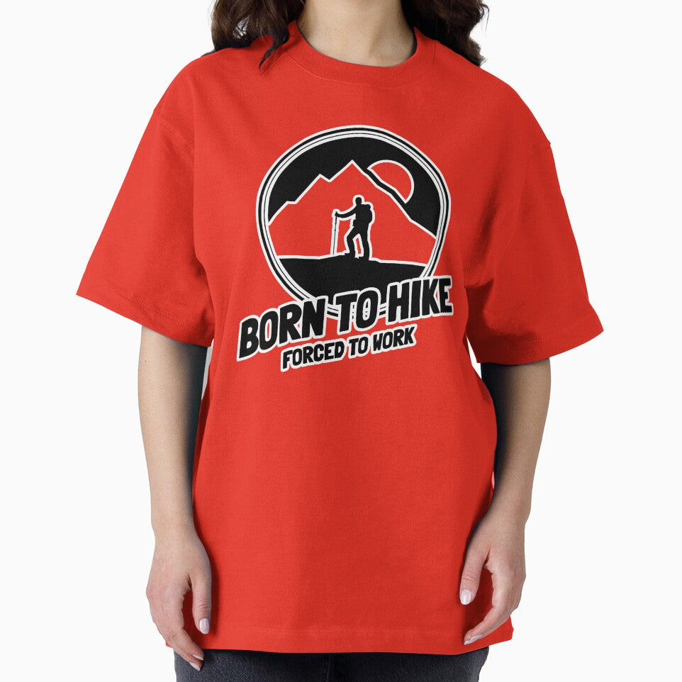 Born To Hike Forced To Work Hiking T-Shirt by DUBZEES DEZIGNS Hoodie, Sweatshirt | BlankRebels.com (Image 2)