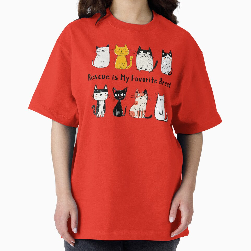 Rescue is My Favorite Breed Funny Cat by Sachie's Studio