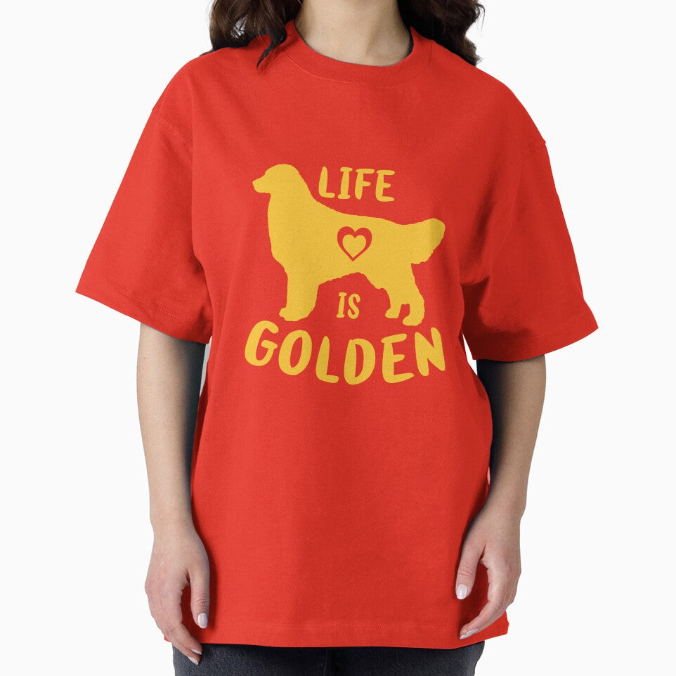 Life is Golden Retriever Funny Dog Mom Dad Owner Good Gift by BazaarTrades T-Shirts, Hoodie, Sweatshirt (Image 2)
