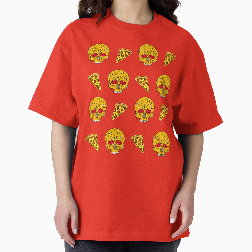 Pizza Skulls N Slices (Red) by Milasneeze T-Shirts, Hoodie, Sweatshirt | BlankRebels.com (Image 2)