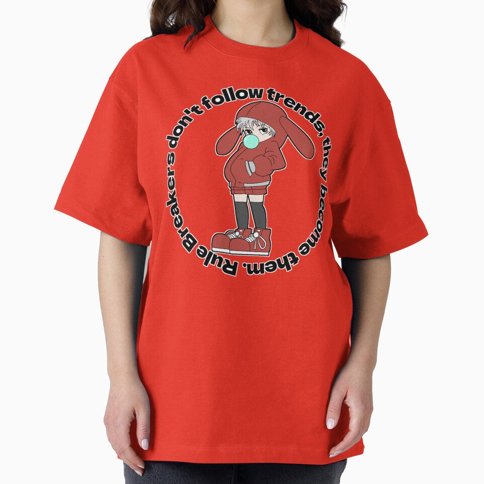 Rule Breaker Bunny Hoodie – Chibi Streetwear Tee by collectionA Sweatshirt | BlankRebels.com (Image 2)