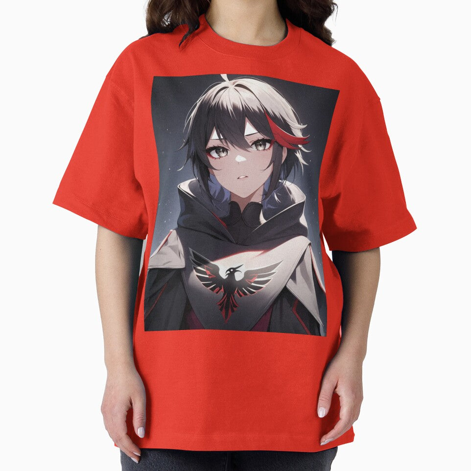 Crow Emblem Hoodie Anime Art | Raven Wing Mystic Hooded Character T-Shirt / Hoodie by breeding-03 Sweatshirt (Image 2)