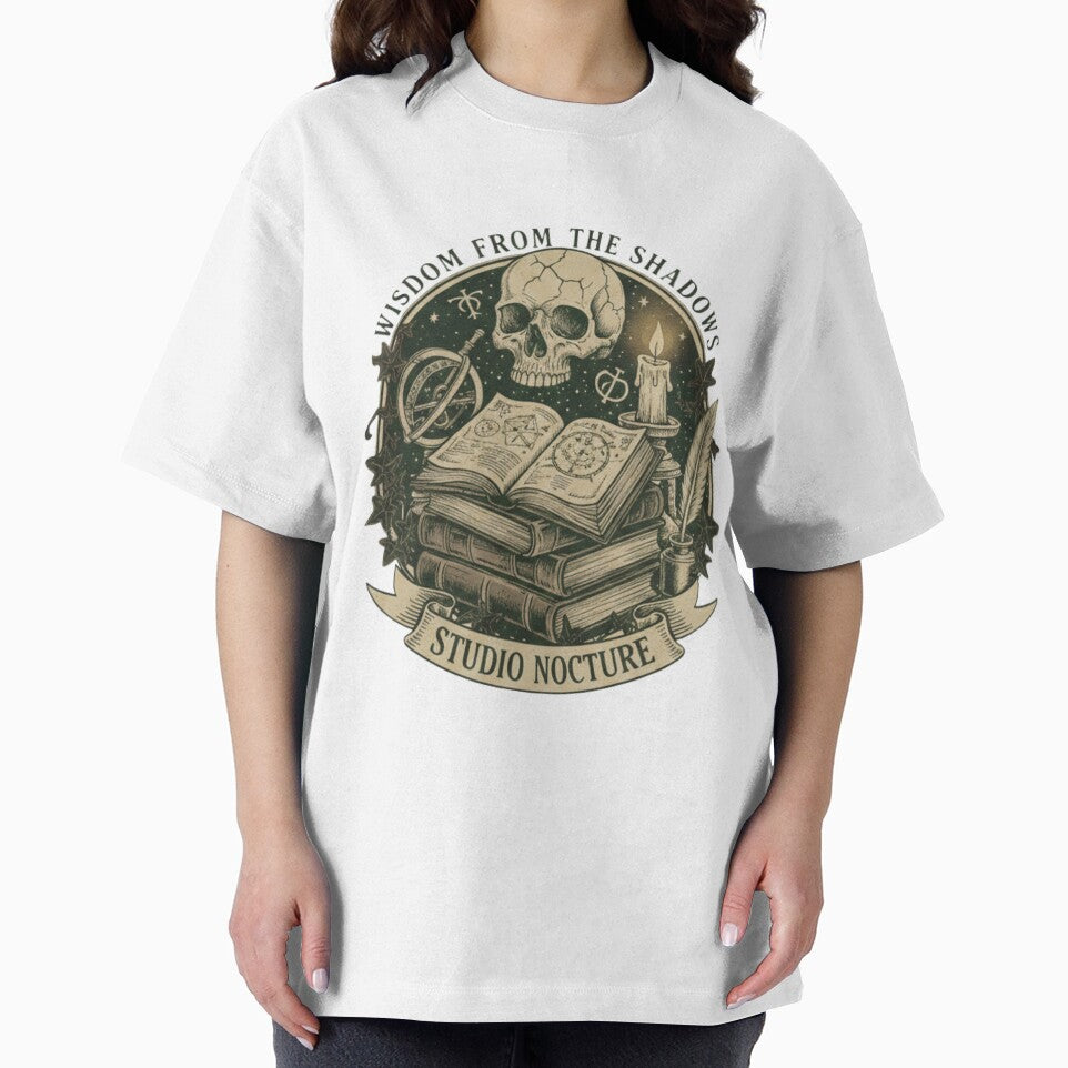 Dark Academia Celestial Skull • Gothic Vintage Illustration by OddballObjects T-Shirts, Hoodie, Sweatshirt (Image 2)