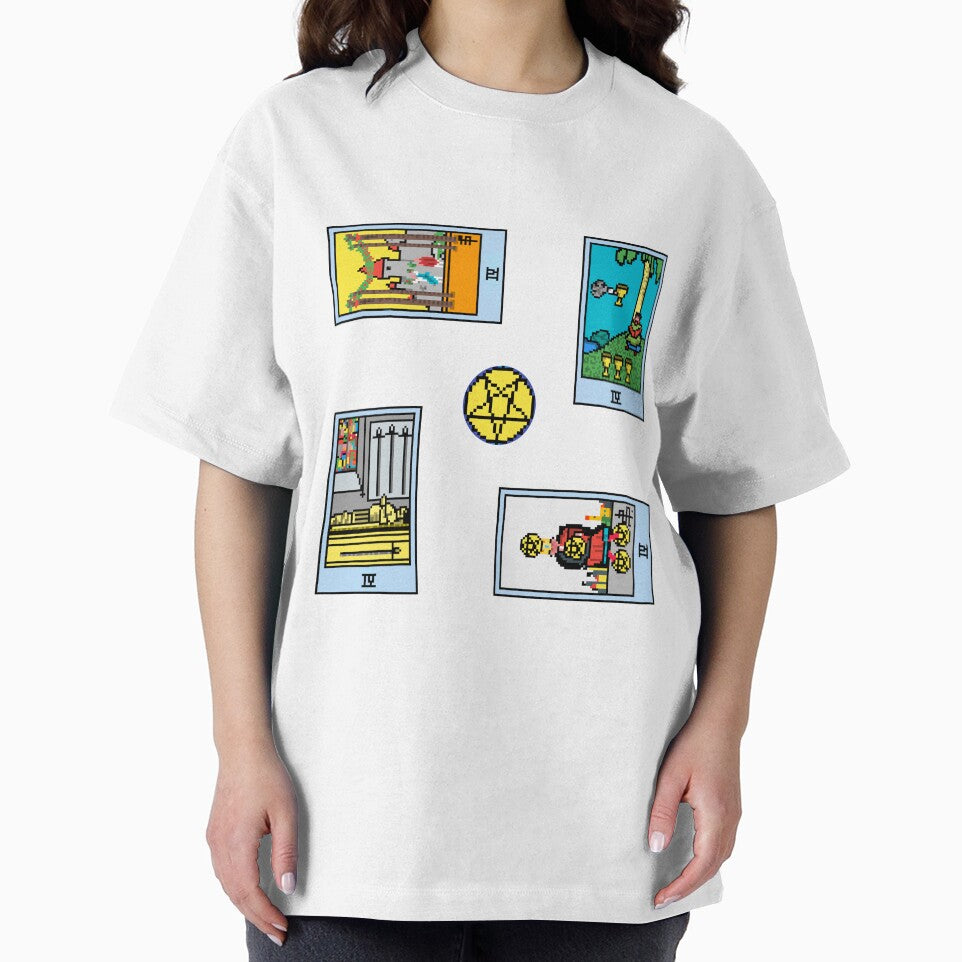 Pixel Waite Tarot Minor Arcana Fours - 77th Sticker Pack and Magnets by Pixel Waite T-Shirts, Hoodie, Sweatshirt (Image 2)