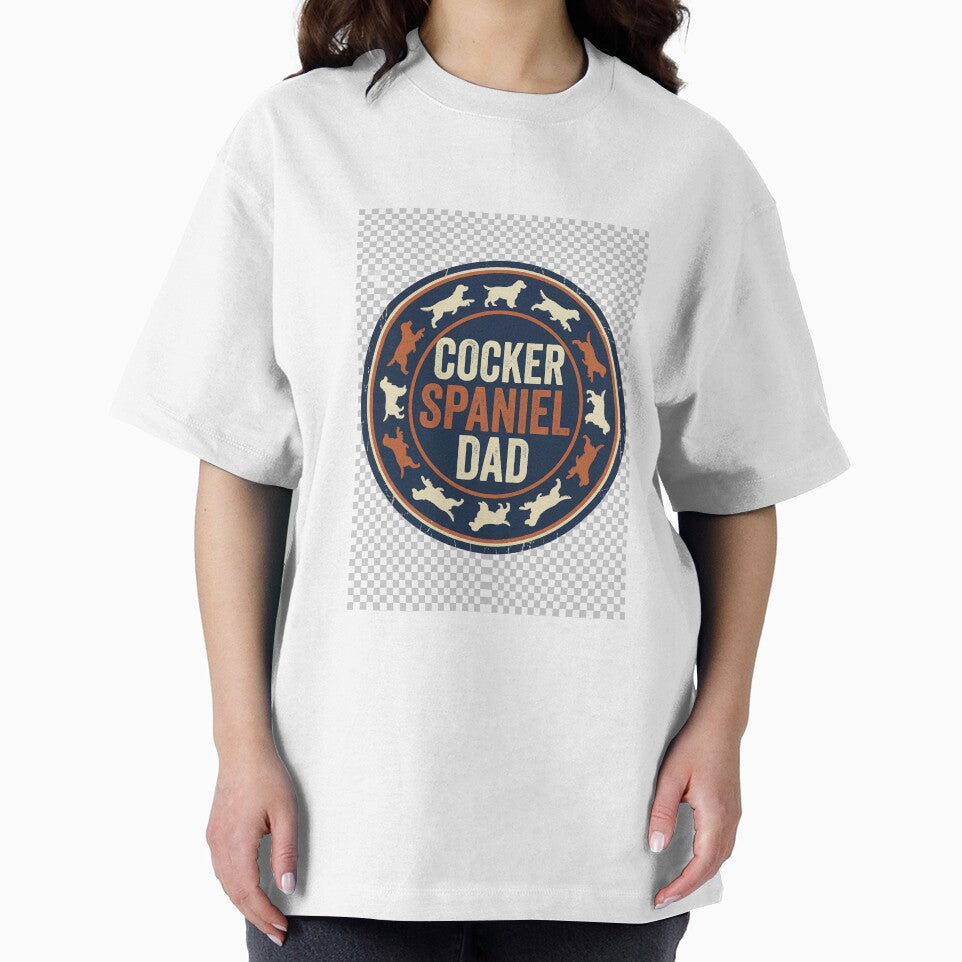 Cocker Spaniel Dad Vintage Badge Design Gift for Dog Lovers by courtsideco T-Shirts, Hoodie, Sweatshirt (Image 2)