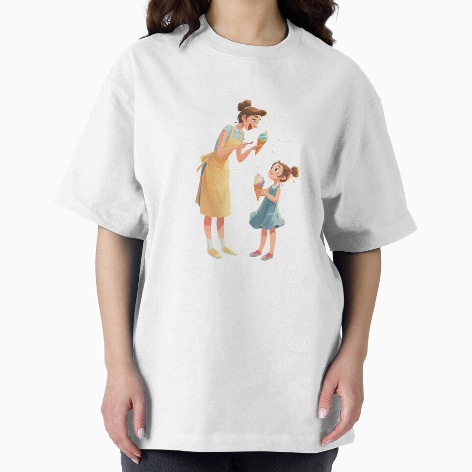 Sweet Mother Daughter Bonding Moment Digital Art Mother's Day by BigStar-Cart T-Shirts, Hoodie, Sweatshirt (Image 2)
