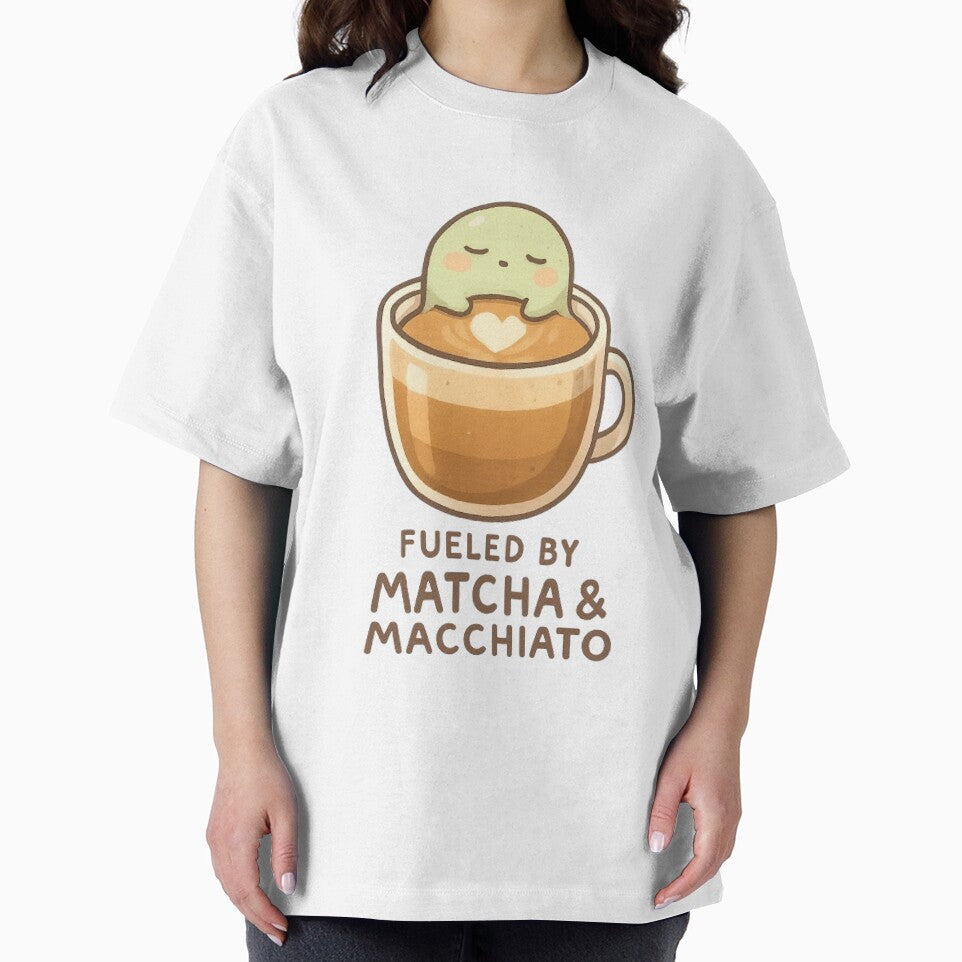 Cute Matcha Macchiato Creature – Cozy Coffee Lover Gift for Tea Fans by kakaworld T-Shirts, Hoodie, Sweatshirt (Image 2)