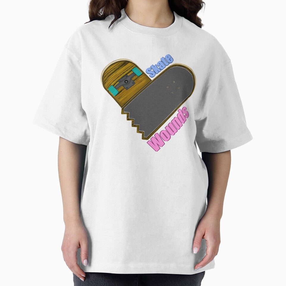 Skate Wounds, broken skateboard heart by Lighvision T-Shirts, Hoodie, Sweatshirt | BlankRebels.com (Image 2)