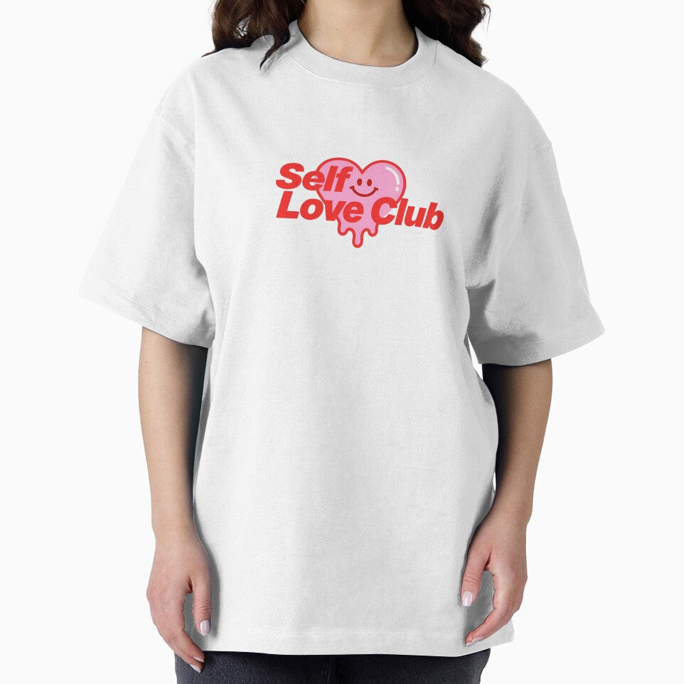 "Self Love Club" Retro Melting Smiley Heart Graphic by PTB Art Design T-Shirts, Hoodie, Sweatshirt (Image 2)