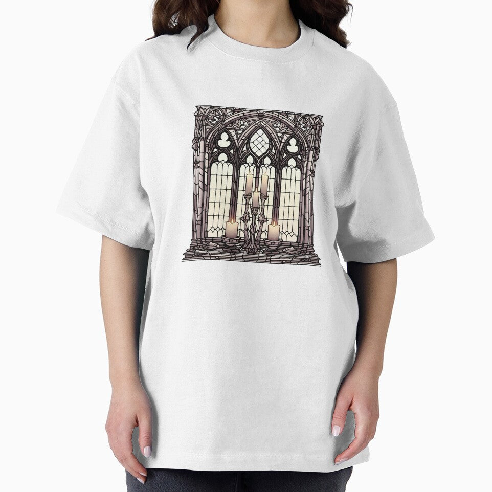 Gothic glass window with candles by FatBirdie T-Shirts, Hoodie, Sweatshirt | BlankRebels.com (Image 2)