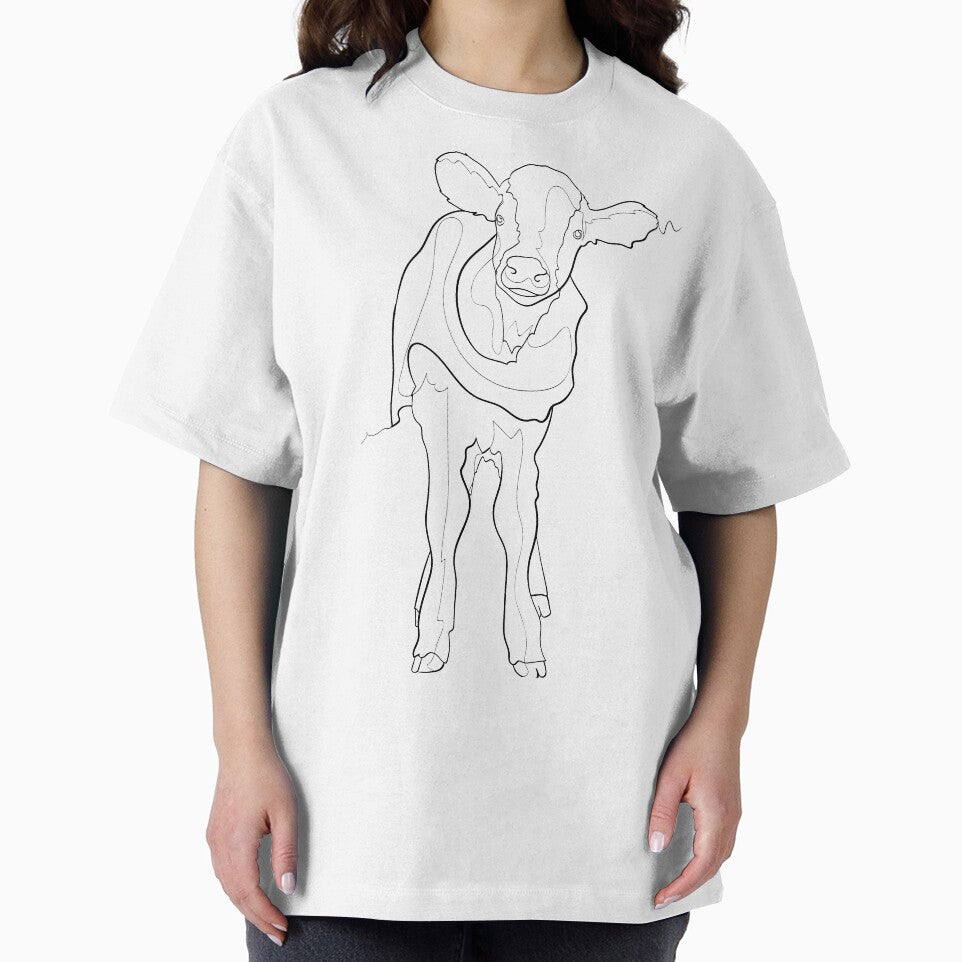 Baby Cow Calf Line Illustration by ebzil studio T-Shirts, Hoodie, Sweatshirt | BlankRebels.com (Image 2)