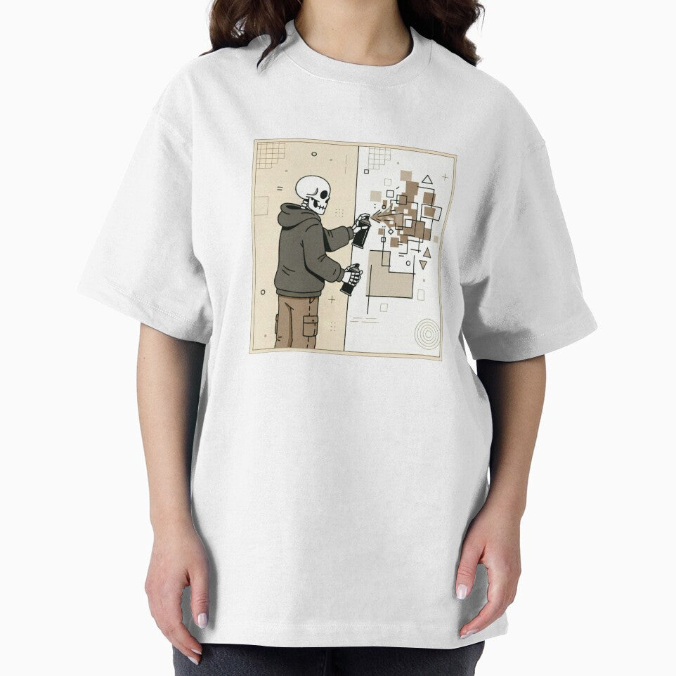 WALL PAINTER | Minimalist Skeleton Streetwear Art by DEADLINE. T-Shirts, Hoodie, Sweatshirt | BlankRebels.com (Image 2)