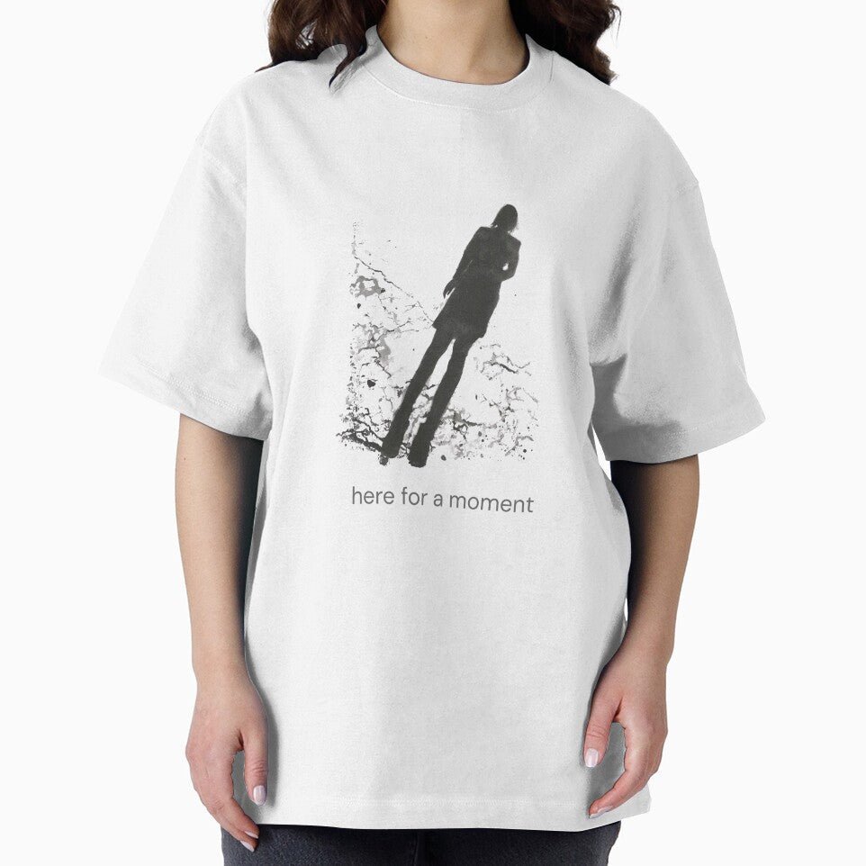 Here for a Moment – Minimal Existential Figure Design for T-Shirts & Hoodies by KindByNature Sweatshirt (Image 2)